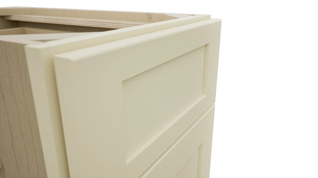 Fabuwood Galaxy Linen DB15 Base 3 Drawers Cabinet, Detail View