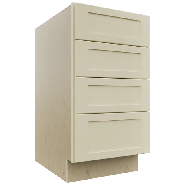 Fabuwood Galaxy Linen DB18-4 Base 4 Drawers Cabinet, Front View