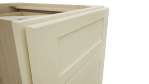 Fabuwood Galaxy Linen DB18 Base 3 Drawers Cabinet, Detail View