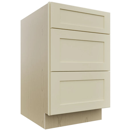 Fabuwood Galaxy Linen DB21 Base 3 Drawers Cabinet, Front View