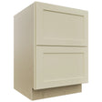 Fabuwood Galaxy Linen DB24-2 Base 2 Drawers Cabinet, Front View