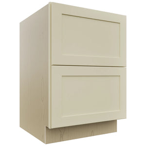 Fabuwood Galaxy Linen DB24-2 Base 2 Drawers Cabinet, Front View