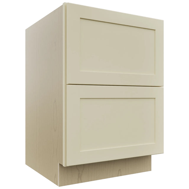 Fabuwood Galaxy Linen DB24-2 Base 2 Drawers Cabinet, Front View