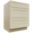 Fabuwood Galaxy Linen DB27 Base 3 Drawers Cabinet, Front View