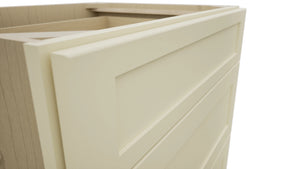 Fabuwood Galaxy Linen DB30 Base 3 Drawers Cabinet, Detail View