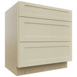 Fabuwood Galaxy Linen DB33 Base 3 Drawers Cabinet, Front View