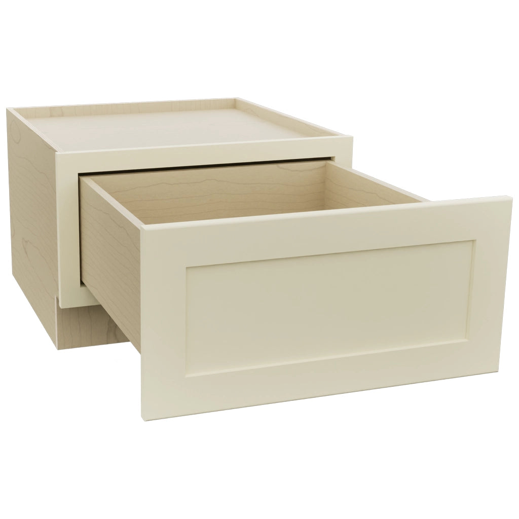 Fabuwood Galaxy Linen DBS24 Base Bench Seat Cabinet, Open View