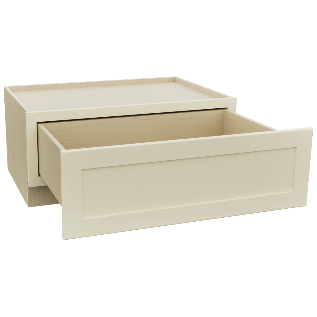Fabuwood Galaxy Linen DBS36 Base Bench Seat Cabinet, Open View