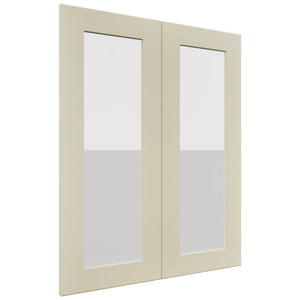Fabuwood Galaxy Linen DS GDW2430 Wall Glass Door, Front View