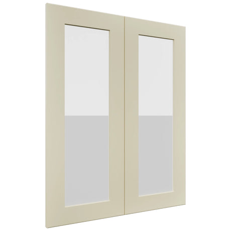 Fabuwood Galaxy Linen DS GDW2430 Wall Glass Door, Front View