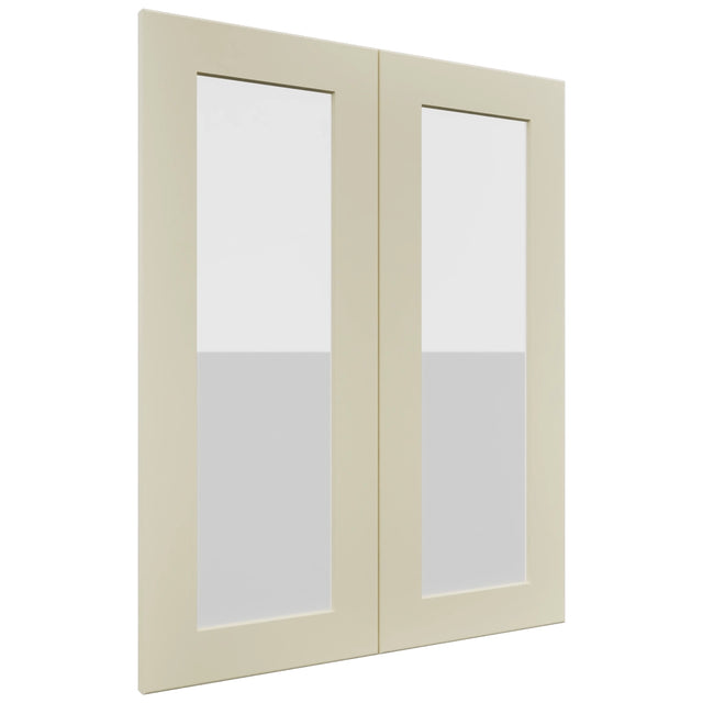 Fabuwood Galaxy Linen DS GDW2430 Wall Glass Door, Front View