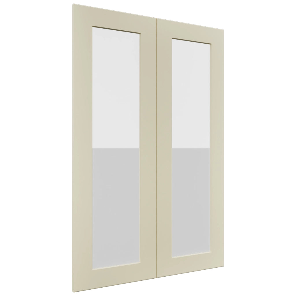 Fabuwood Galaxy Linen DS GDW2436 Wall Glass Door, Front View