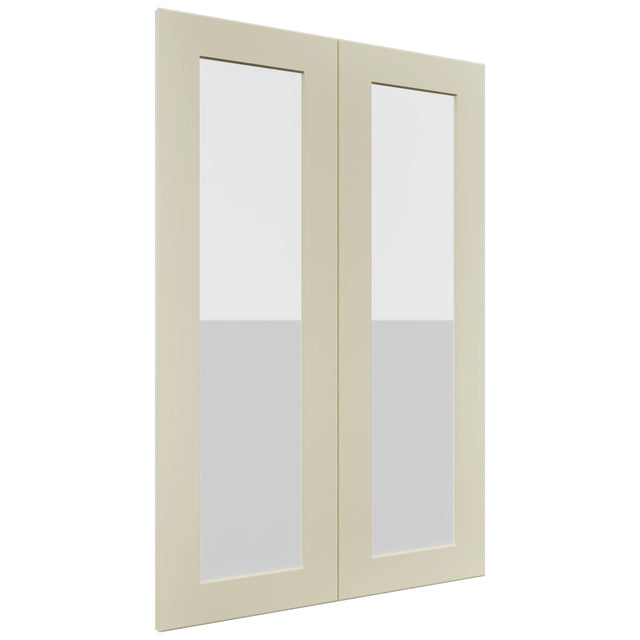 Fabuwood Galaxy Linen DS GDW2436 Wall Glass Door, Front View