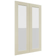 Fabuwood Galaxy Linen DS GDW2439 Wall Glass Door, Front View