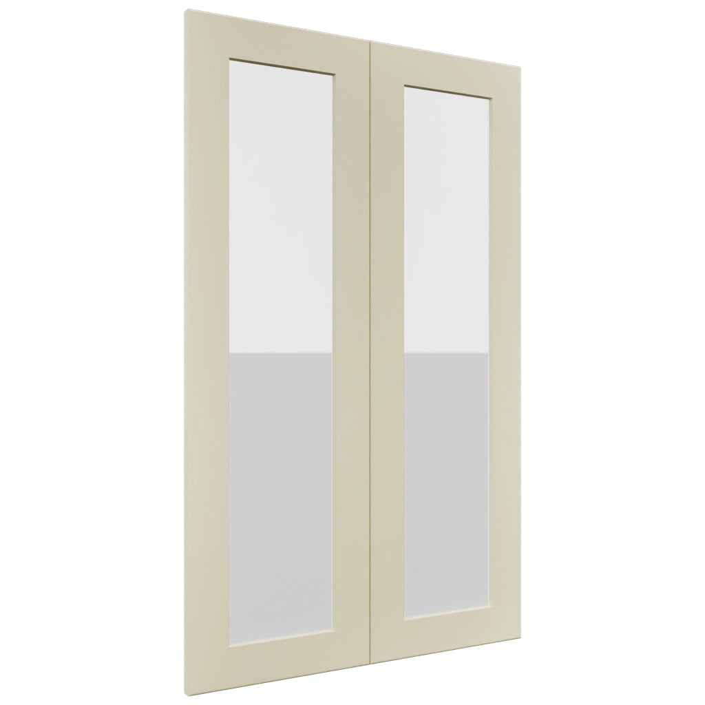 Fabuwood Galaxy Linen DS GDW2439 Wall Glass Door, Front View
