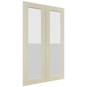 Fabuwood Galaxy Linen DS GDW2439 Wall Glass Door, Front View