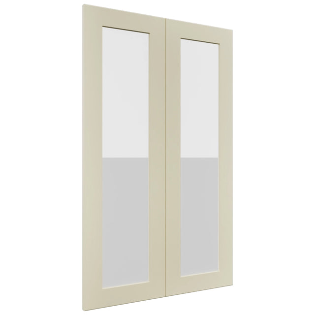 Fabuwood Galaxy Linen DS GDW2439 Wall Glass Door, Front View
