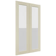 Fabuwood Galaxy Linen DS GDW2442 Wall Glass Door, Front View