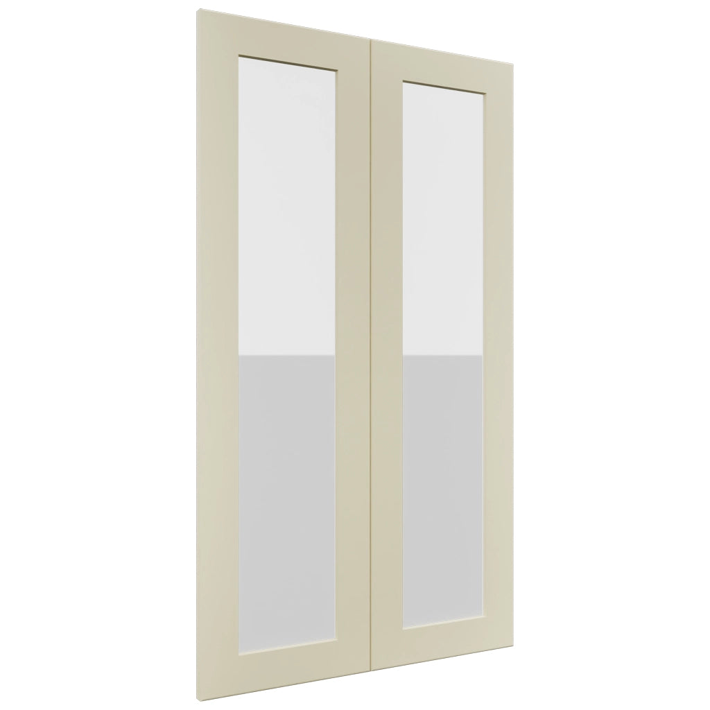 Fabuwood Galaxy Linen DS GDW2442 Wall Glass Door, Front View