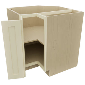 Fabuwood Galaxy Linen ERB33 Base Corner Easy Reach Cabinet, Open View