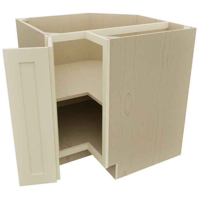 Fabuwood Galaxy Linen ERB33 Base Corner Easy Reach Cabinet, Open View
