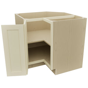 Fabuwood Galaxy Linen ERB36 Base Corner Easy Reach Cabinet, Open View