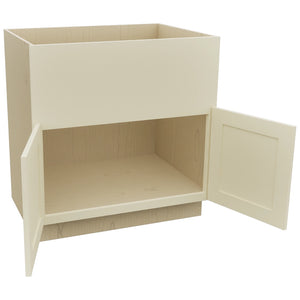 Fabuwood Galaxy Linen FS33 Base Farm Sink Cabinet, Open View