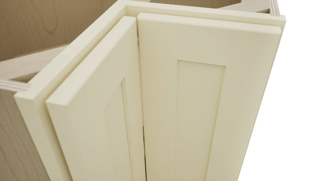 Fabuwood Galaxy Linen LSB33 Base Corner Lazy Susan Cabinet, Detail View