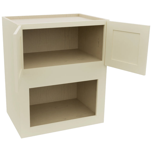Fabuwood Galaxy Linen MC303621 Wall Microwave Cabinet, Open View