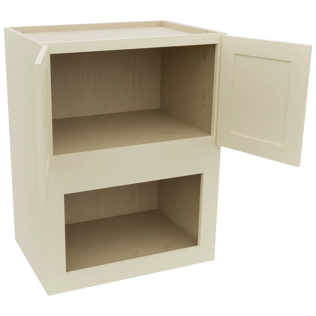 Fabuwood Galaxy Linen MC303921 Wall Microwave Cabinet, Open View