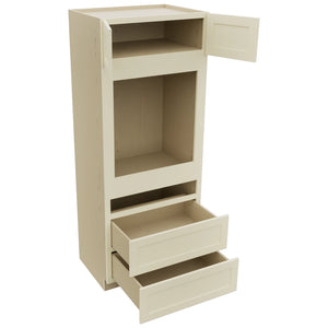 Fabuwood Galaxy Linen OC3384C Tall Oven Cabinet Combo, Open View
