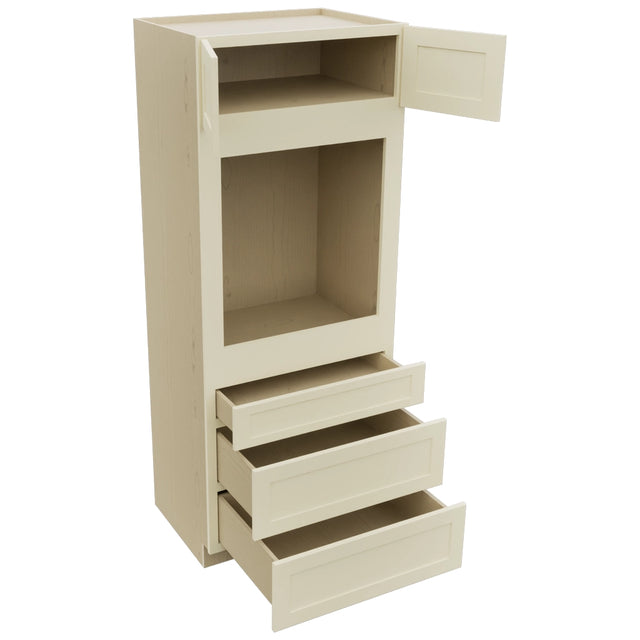Fabuwood Galaxy Linen OC3384S Tall Oven Cabinet Single, Open View
