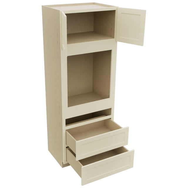 Fabuwood Galaxy Linen OC3390C Tall Oven Cabinet Combo, Open View