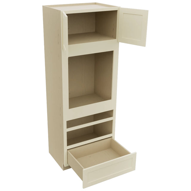 Fabuwood Galaxy Linen OC3390D Tall Oven Cabinet Double, Open View