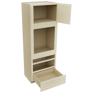Fabuwood Galaxy Linen OC3393D Tall Oven Cabinet Double, Open View