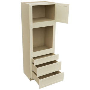 Fabuwood Galaxy Linen OC3393S Tall Oven Cabinet Single, Open View