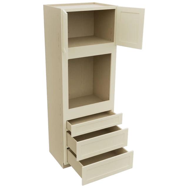 Fabuwood Galaxy Linen OC3393S Tall Oven Cabinet Single, Open View