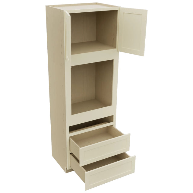 Fabuwood Galaxy Linen OC3396C Tall Oven Cabinet Combo, Open View