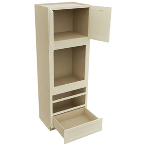 Fabuwood Galaxy Linen OC3396D Tall Oven Cabinet Double, Open View