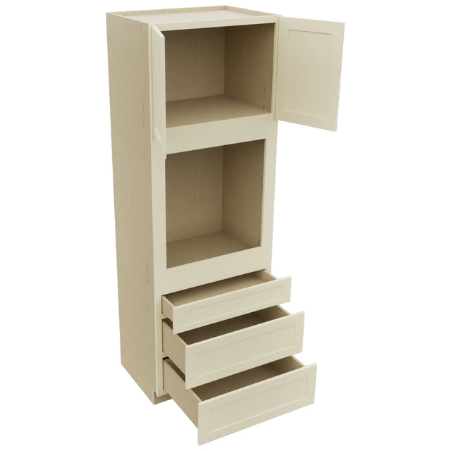 Fabuwood Galaxy Linen OC3396S Tall Oven Cabinet Single, Open View