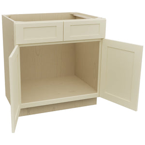 Fabuwood Galaxy Linen SB33 Base Sink Cabinet, Open View
