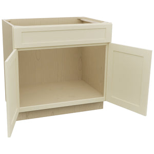 Fabuwood Galaxy Linen SB36SDF Base Sink Cabinet, Open View