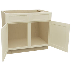 Fabuwood Galaxy Linen SB39 Base Sink Cabinet, Open View