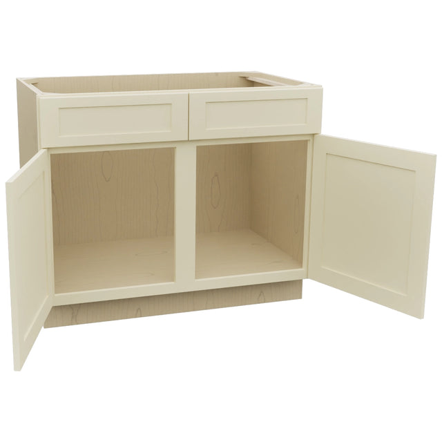 Fabuwood Galaxy Linen SB42 Base Sink Cabinet, Open View