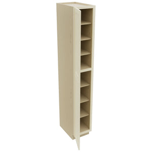 Fabuwood Galaxy Linen TP152496 Tall Pantry Cabinet, Open View