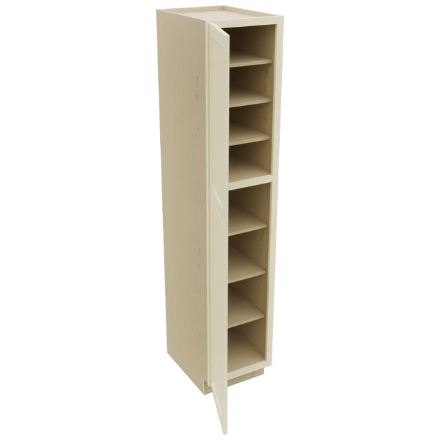 Fabuwood Galaxy Linen TP182490 Tall Pantry Cabinet, Open View