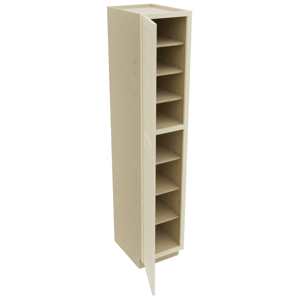 Fabuwood Galaxy Linen TP182493 Tall Pantry Cabinet, Open View