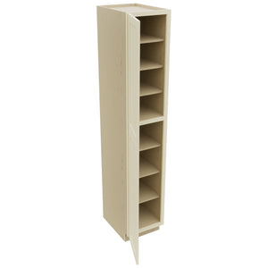 Fabuwood Galaxy Linen TP182496 Tall Pantry Cabinet, Open View