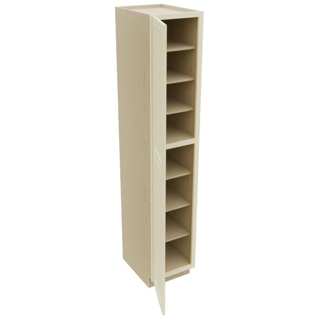 Fabuwood Galaxy Linen TP182496 Tall Pantry Cabinet, Open View
