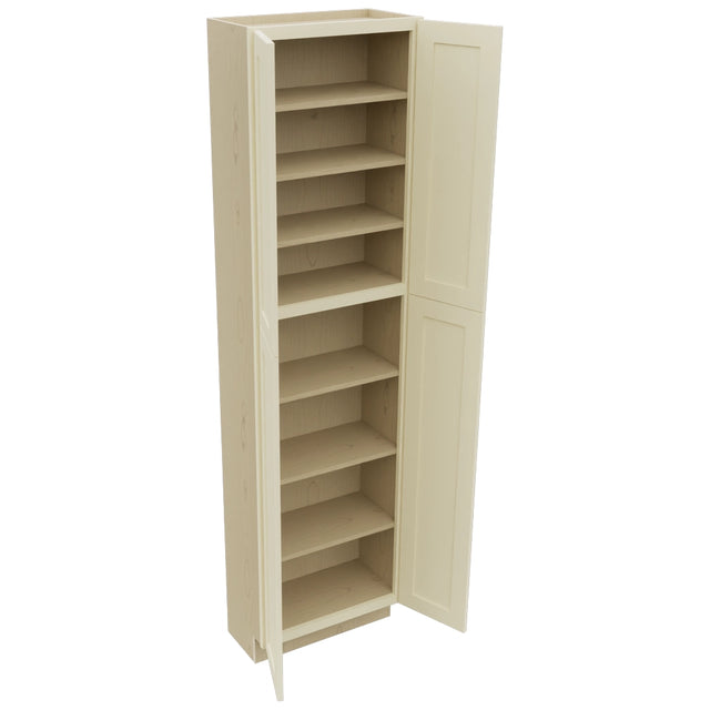 Fabuwood Galaxy Linen TP241290 Tall Pantry Cabinet, Open View